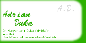 adrian duka business card